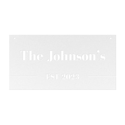 10167 - * Custom Rectangular Modern Family Sign