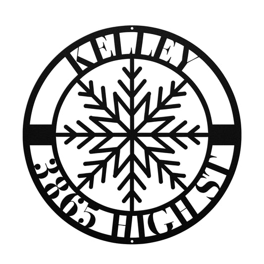 10164 - * Custom Snowflake Address Sign