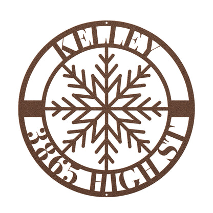 10164 - * Custom Snowflake Address Sign