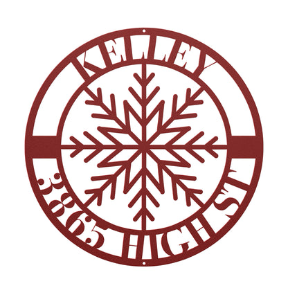 10164 - * Custom Snowflake Address Sign