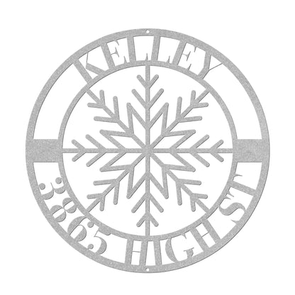 10164 - * Custom Snowflake Address Sign