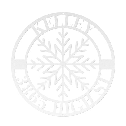10164 - * Custom Snowflake Address Sign