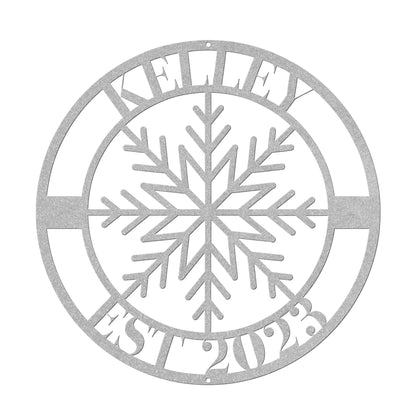10163 - * Custom Snowflake Family Sign