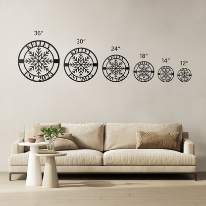 10163 - * Custom Snowflake Family Sign