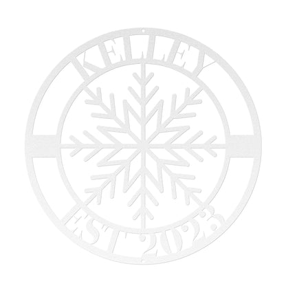 10163 - * Custom Snowflake Family Sign