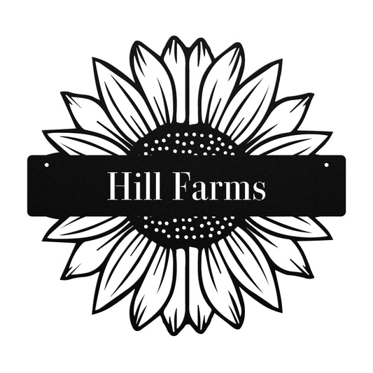 10159 - * Custom Sunflower Split Farm Sign