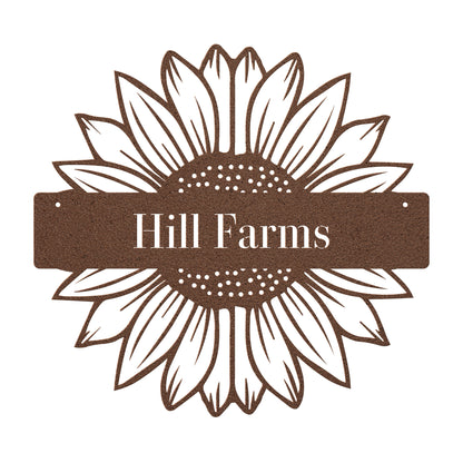 10159 - * Custom Sunflower Split Farm Sign