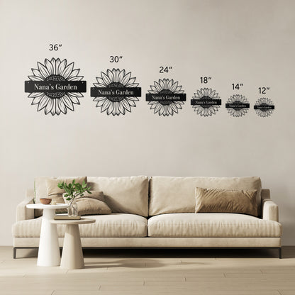 10457 - Sunflower Split Custom Garden Sign