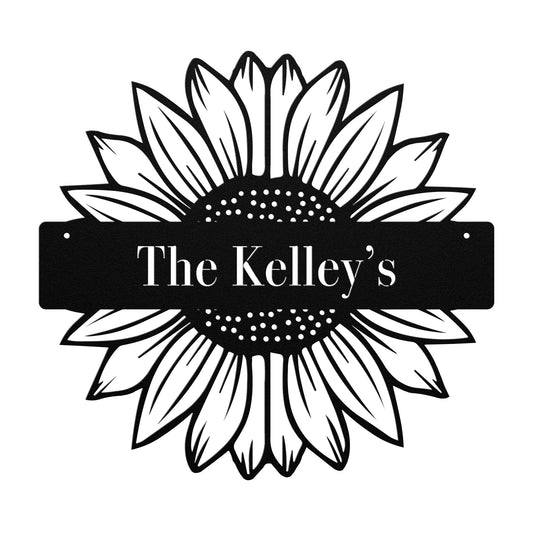 10460 - Sunflower Split Custom Name Sign