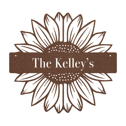 10460 - Sunflower Split Custom Name Sign
