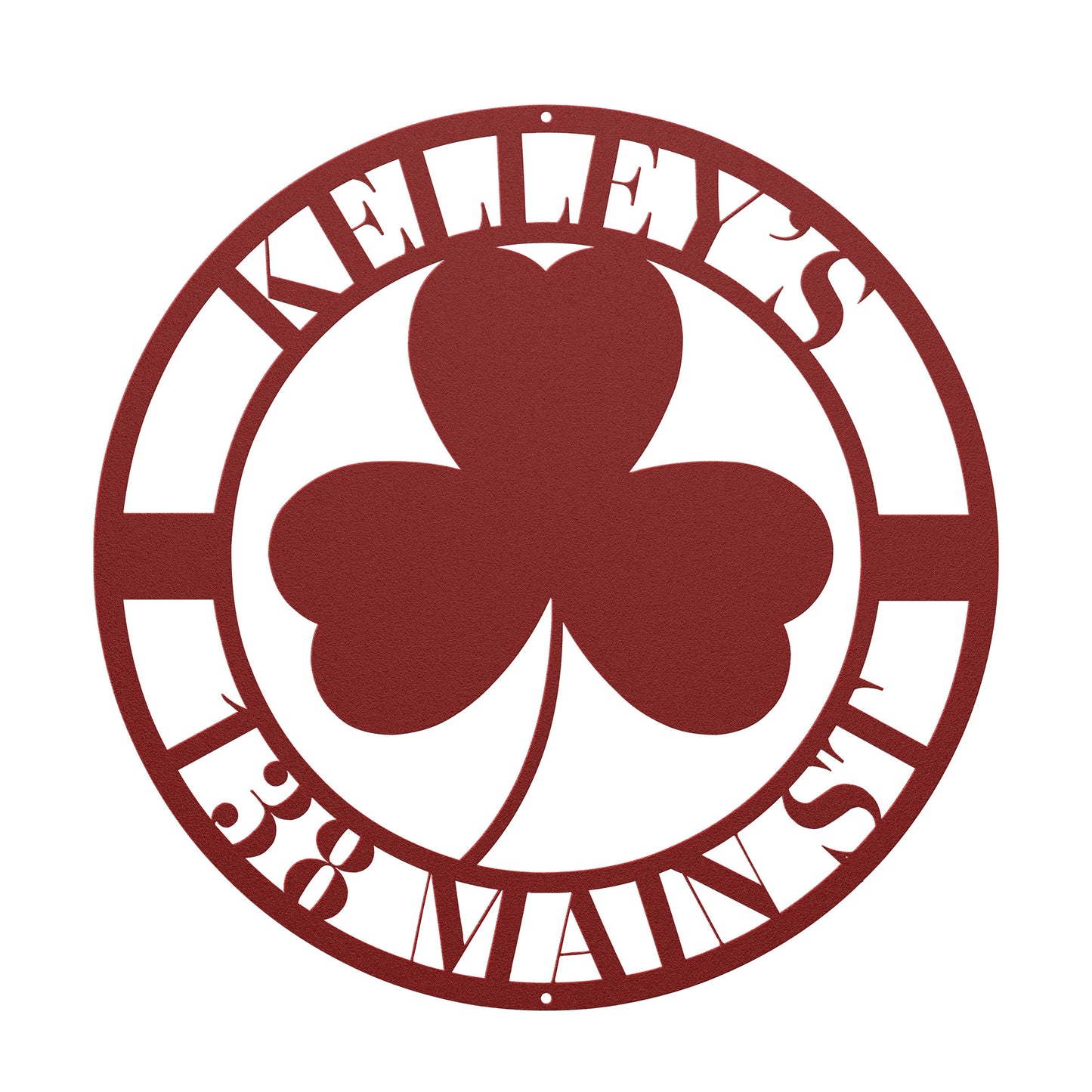 10029 - * Custom Three Leaf Clover Address Sign