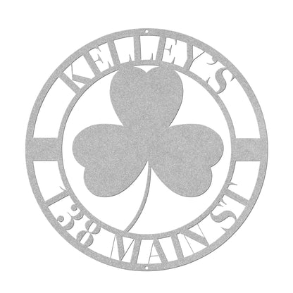 10029 - * Custom Three Leaf Clover Address Sign