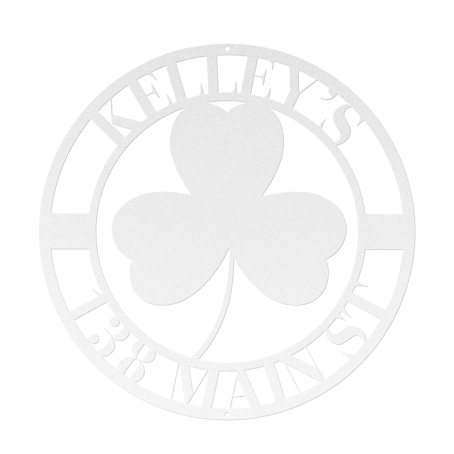 10029 - * Custom Three Leaf Clover Address Sign