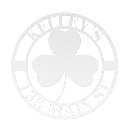 10029 - * Custom Three Leaf Clover Address Sign