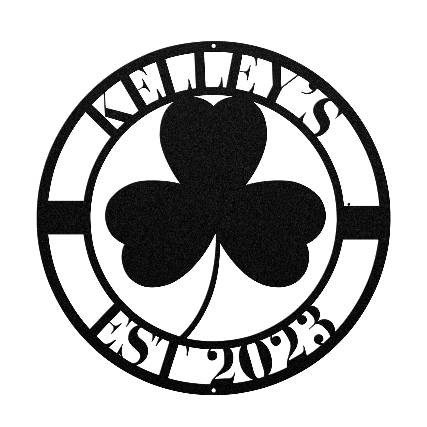 10030 - * Custom Three Leaf Clover Family Metal Sign