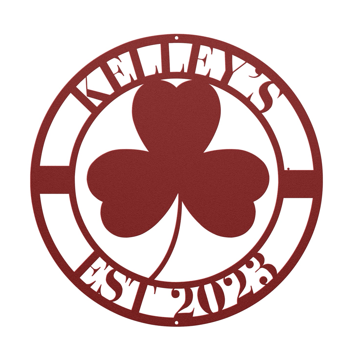10030 - * Custom Three Leaf Clover Family Metal Sign