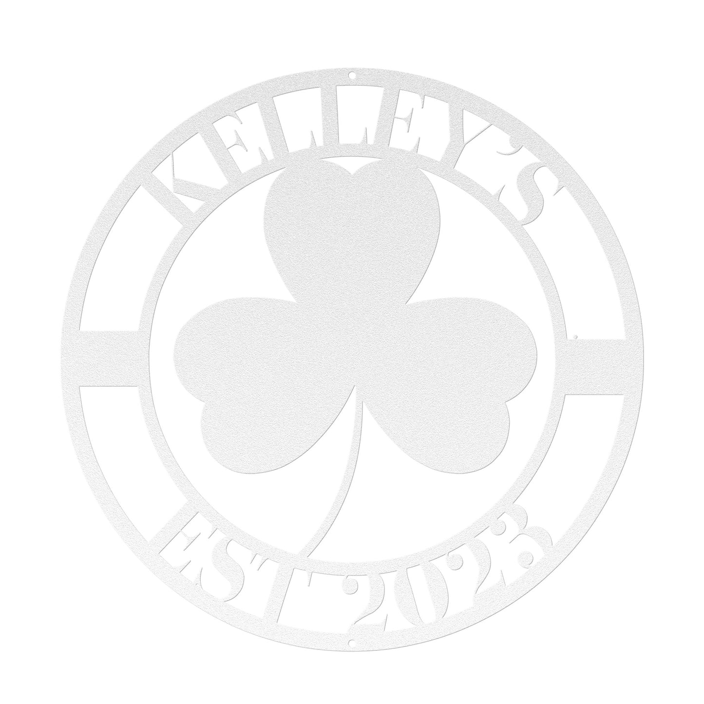 10030 - * Custom Three Leaf Clover Family Metal Sign