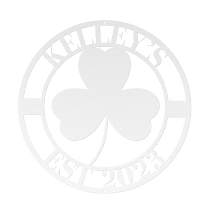 10030 - * Custom Three Leaf Clover Family Metal Sign