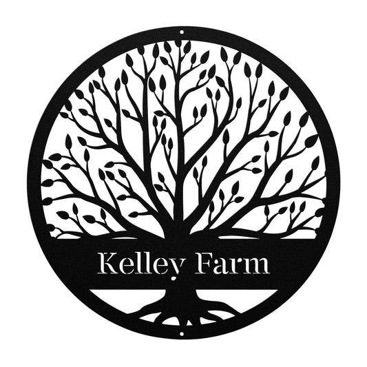 10499 - Tree Custom Farm Metal Sign