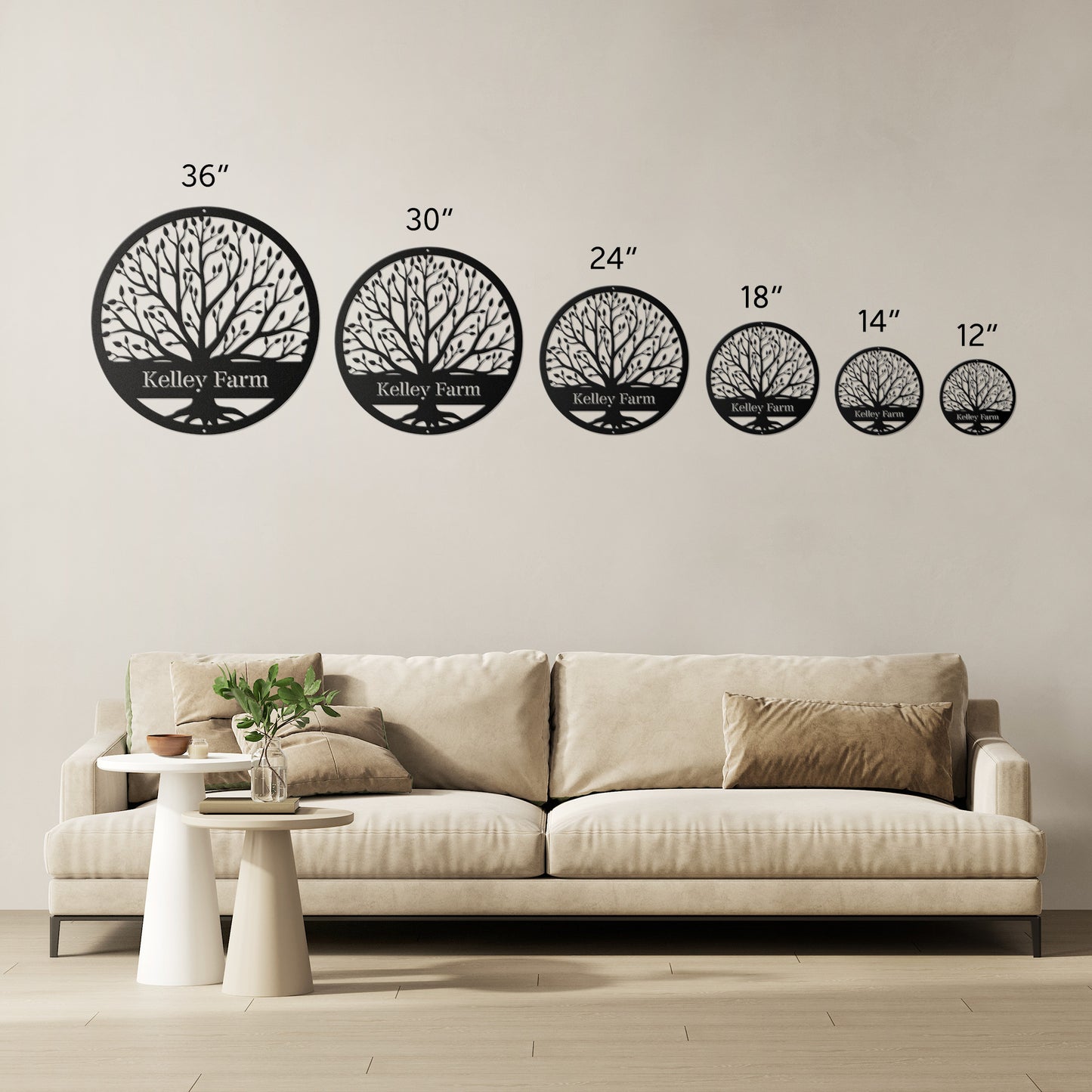 10499 - Tree Custom Farm Metal Sign