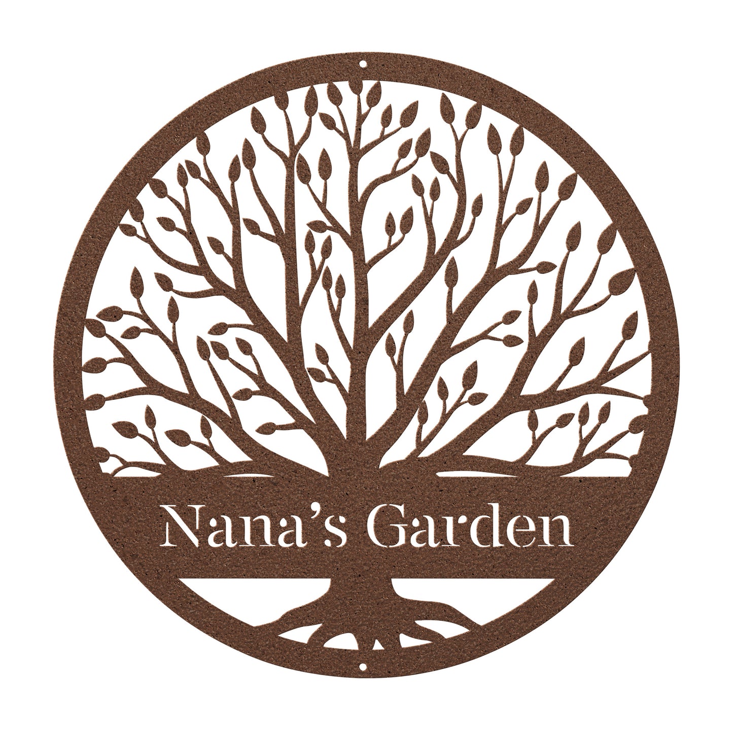 10498 - Tree Custom Name Garden Metal Sign