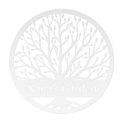 10498 - Tree Custom Name Garden Metal Sign