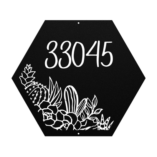 10042 - * Custom Western Cactus Scene Address Sign