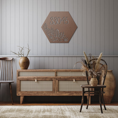 10042 - * Custom Western Cactus Scene Address Sign