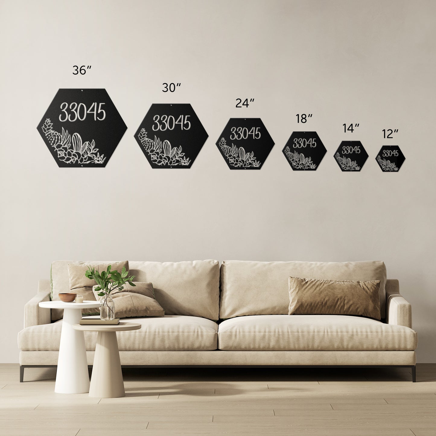 10042 - * Custom Western Cactus Scene Address Sign