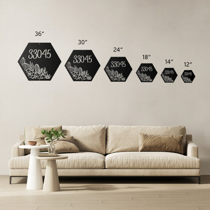 10042 - * Custom Western Cactus Scene Address Sign