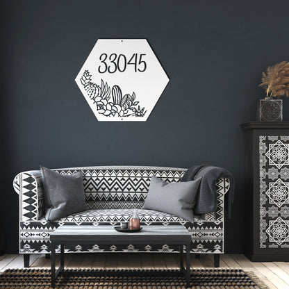 10042 - * Custom Western Cactus Scene Address Sign