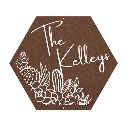10043 - * Custom Western Cactus Scene Name Sign