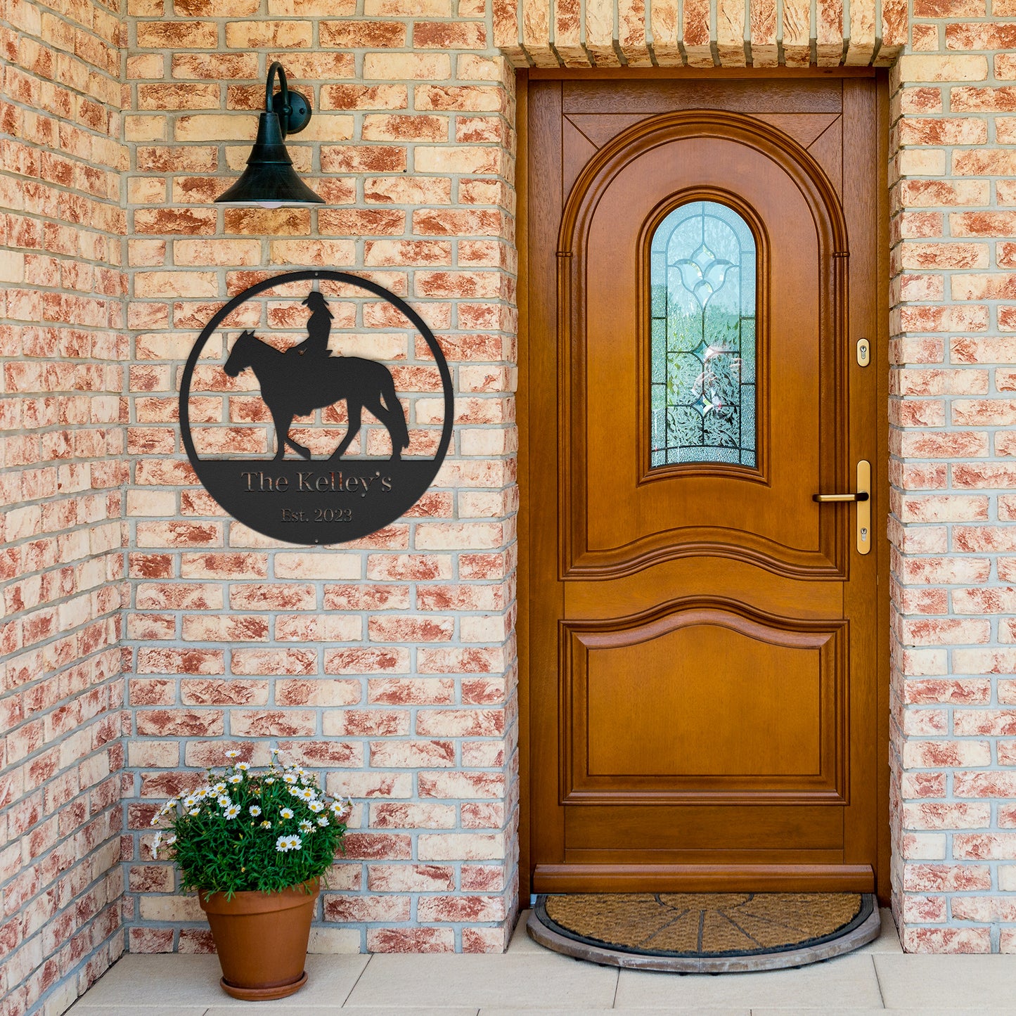 10015 - * Custom Woman Riding Horse Family Sign