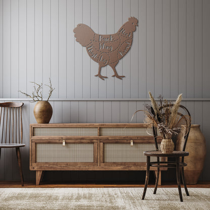 10158 - * Detailed Chicken Cut Outline