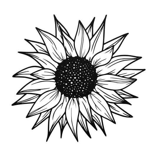 10104 - Detailed Sunflower Metal Sign