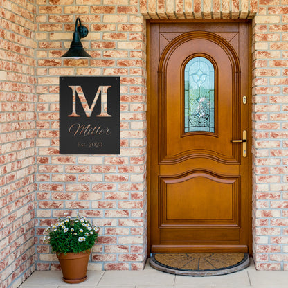 10155 - * Elegant Customizable Family Metal Sign