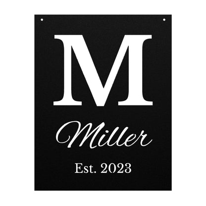 10155 - * Elegant Customizable Family Metal Sign