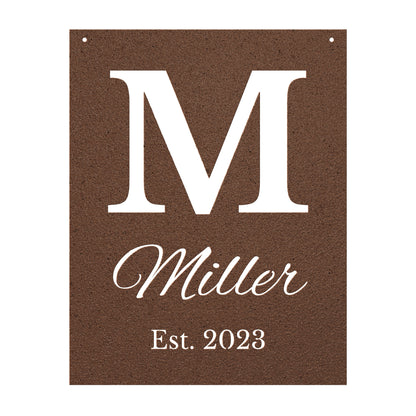 10155 - * Elegant Customizable Family Metal Sign