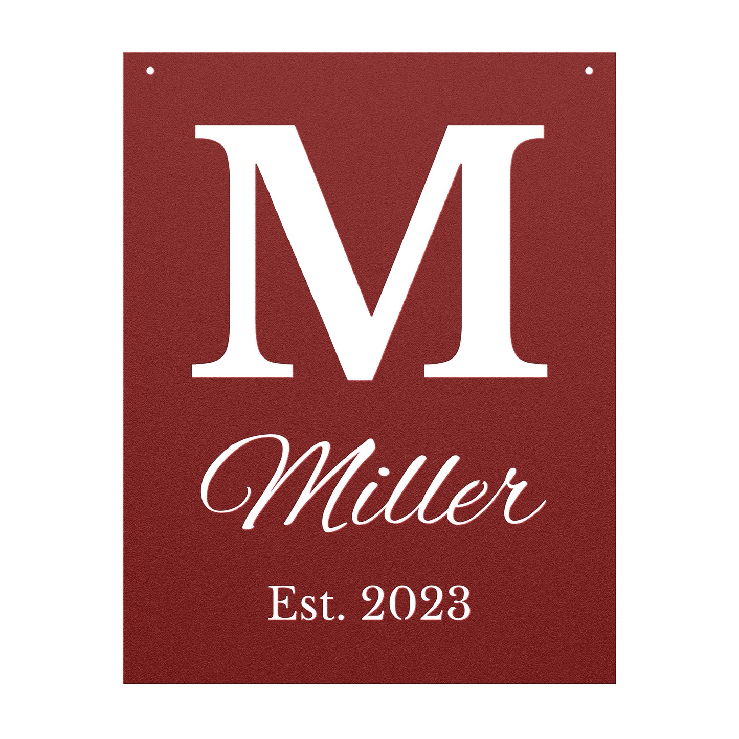 10155 - * Elegant Customizable Family Metal Sign