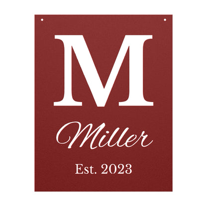 10155 - * Elegant Customizable Family Metal Sign