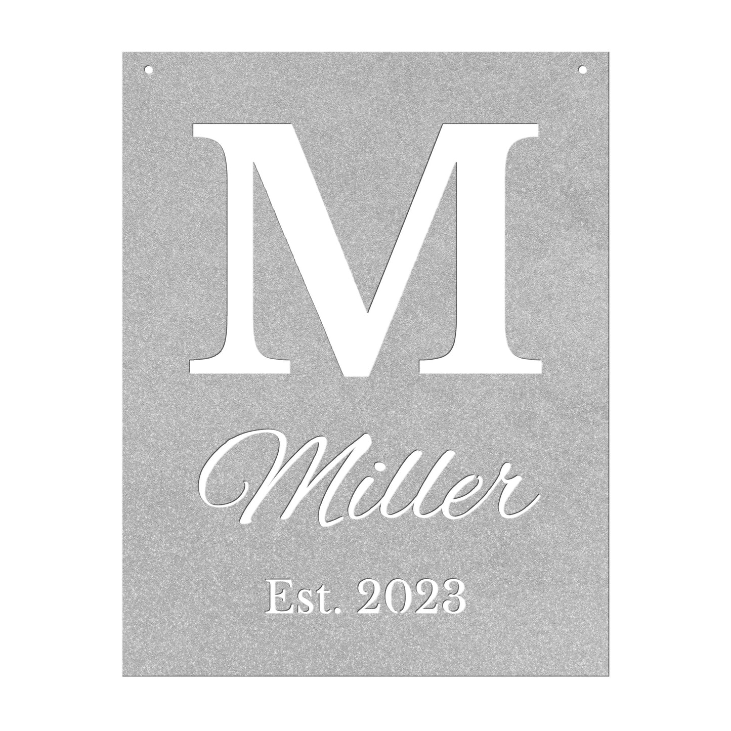 10155 - * Elegant Customizable Family Metal Sign