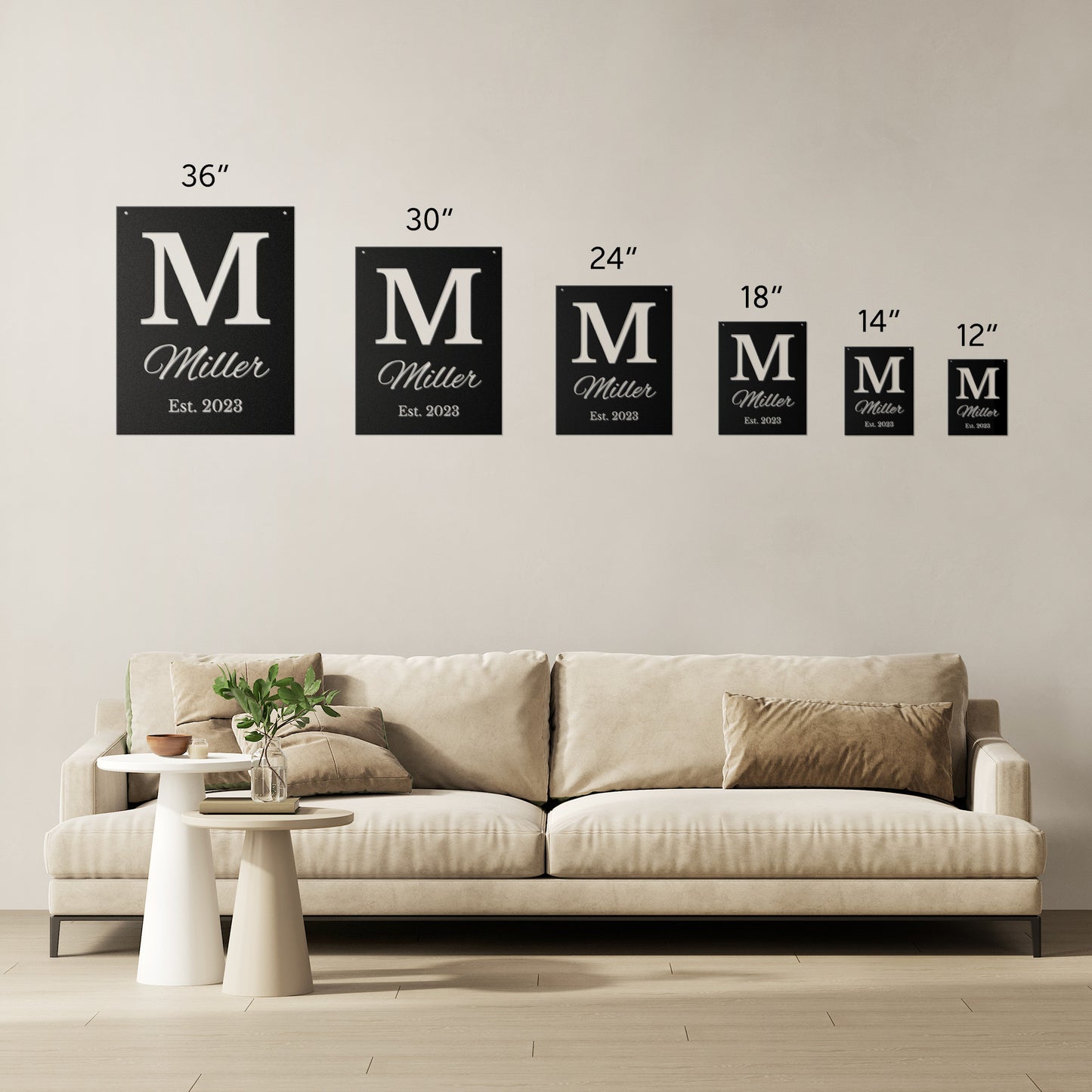 10155 - * Elegant Customizable Family Metal Sign