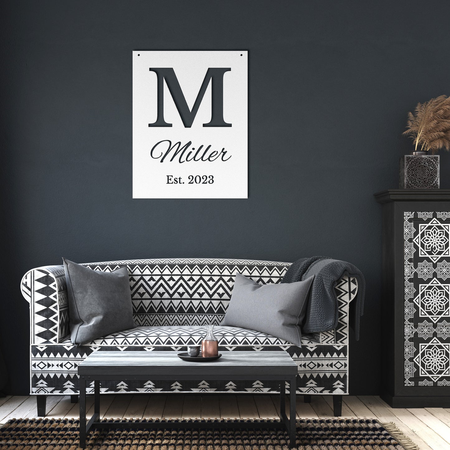 10155 - * Elegant Customizable Family Metal Sign