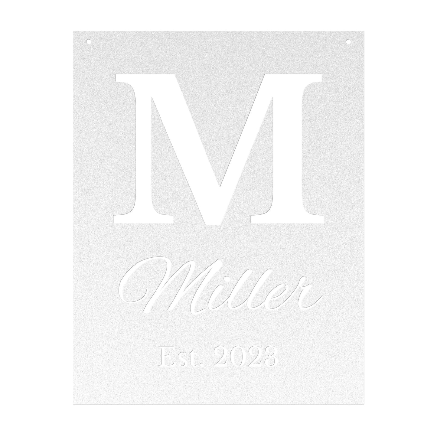 10155 - * Elegant Customizable Family Metal Sign