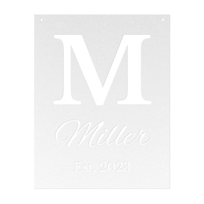 10155 - * Elegant Customizable Family Metal Sign