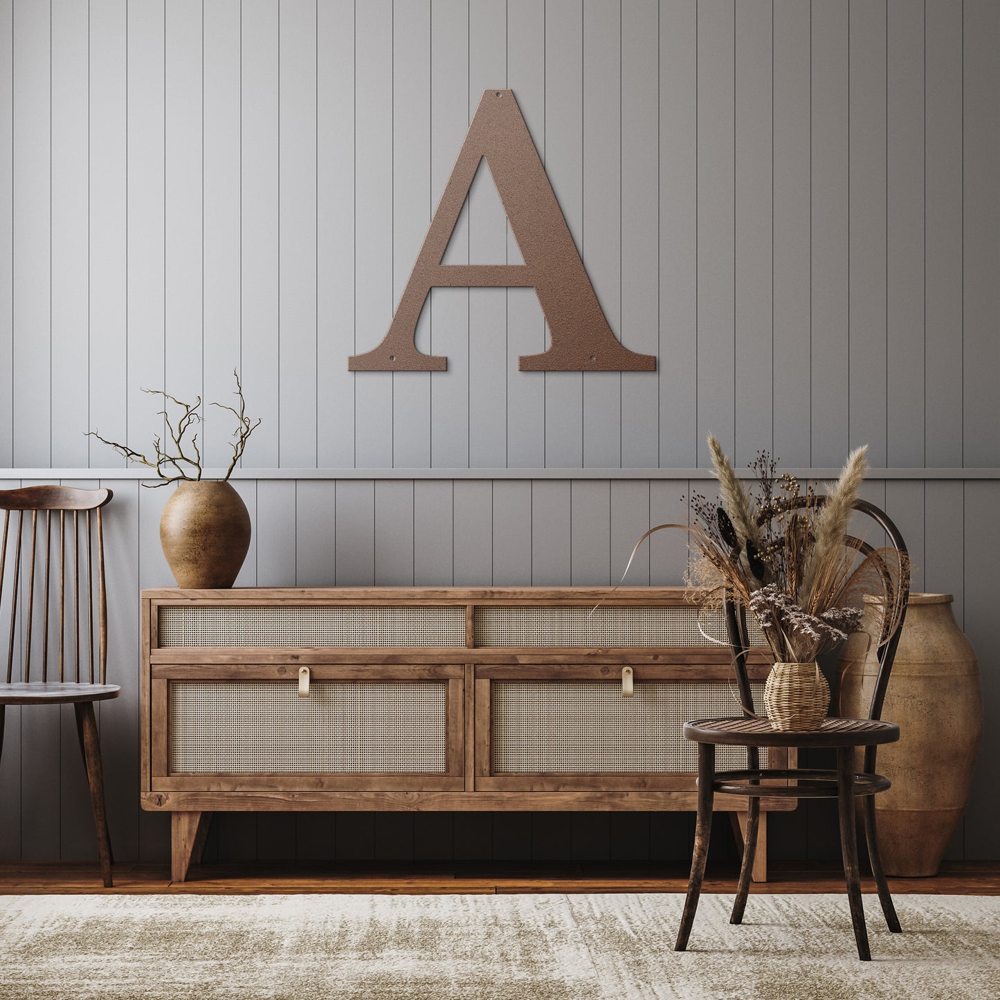10154 - * Elegant Monogram Metal Sign