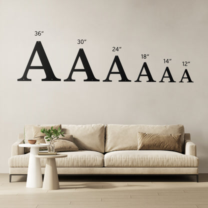 10154 - * Elegant Monogram Metal Sign