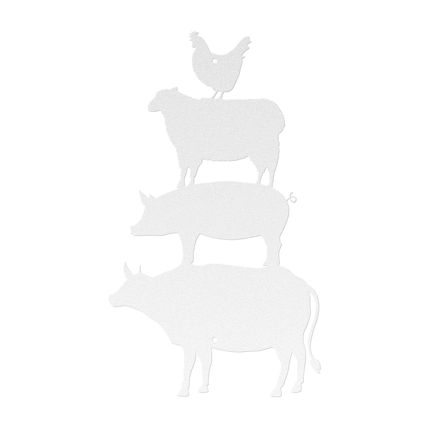 10098 - Farm Animal Stack Sheep, Chicken, Pig, Cow Sign