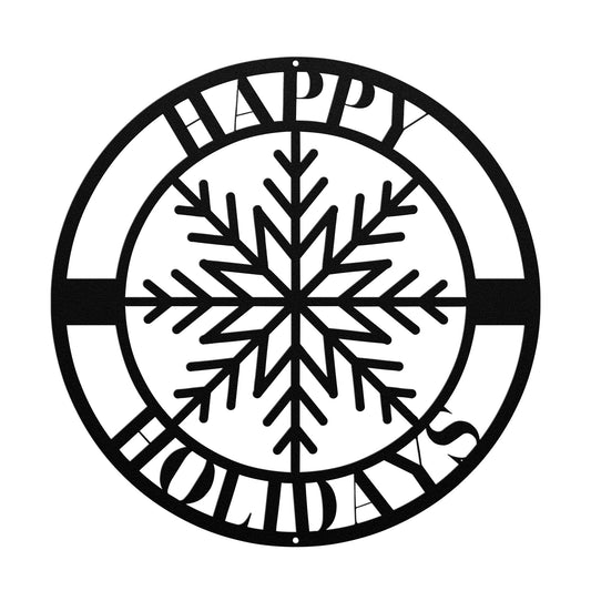 10149 - * Happy Holidays Snowflake Circular Sign