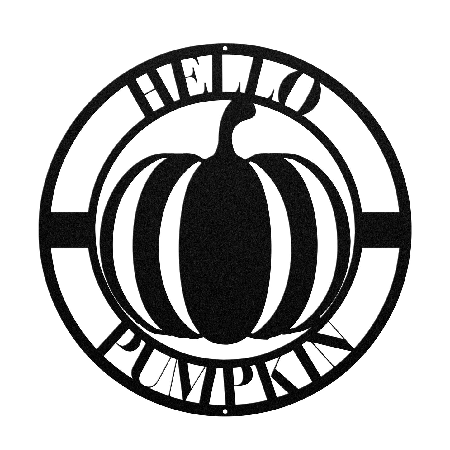 10148 - * Hello Pumpkin Circular Metal Wall Art